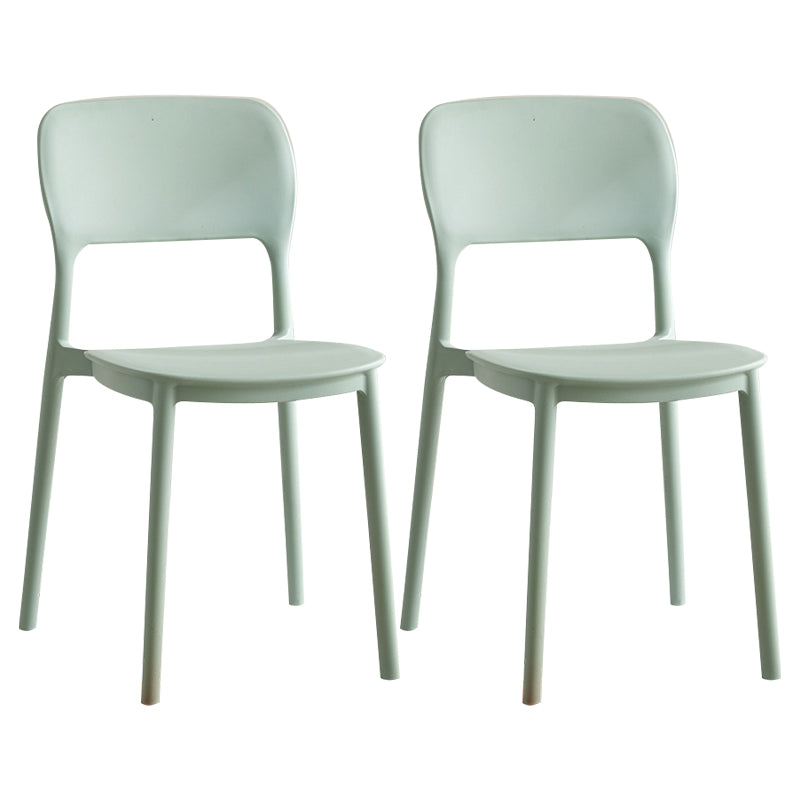 Scandinavian Plastic Kitchen Dining Side Chair Open Back Chair