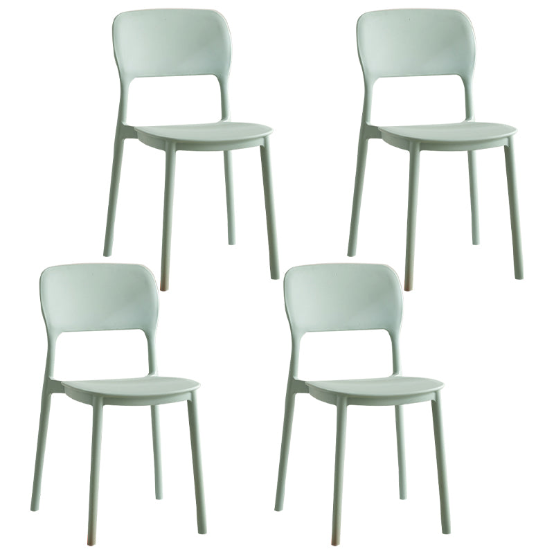 Scandinavian Plastic Kitchen Dining Side Chair Open Back Chair