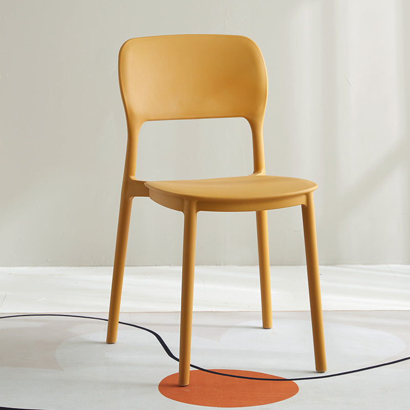 Scandinavian Plastic Kitchen Dining Side Chair Open Back Chair