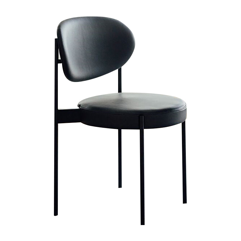 Minimalist Design Upholstered Dining Chairs Open Back Side Chair for Home