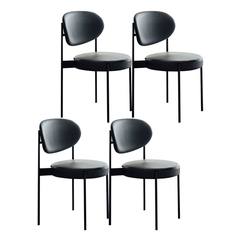 Minimalist Design Upholstered Dining Chairs Open Back Side Chair for Home