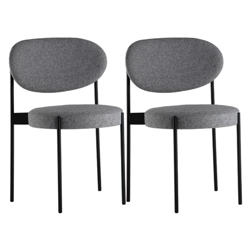 Minimalist Design Upholstered Dining Chairs Open Back Side Chair for Home