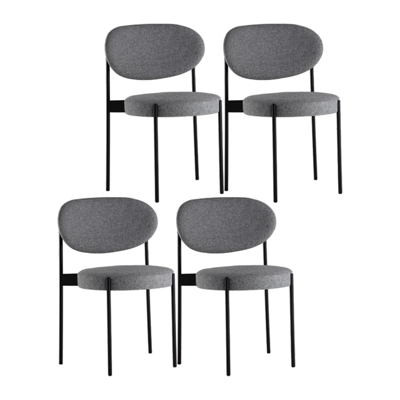 Minimalist Design Upholstered Dining Chairs Open Back Side Chair for Home