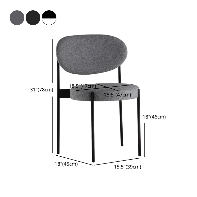 Minimalist Design Upholstered Dining Chairs Open Back Side Chair for Home