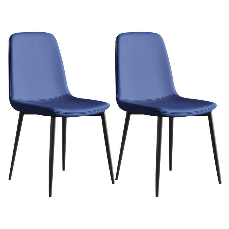 Contemporary Style Chair Kitchen Armless Chairs with Metal Legs