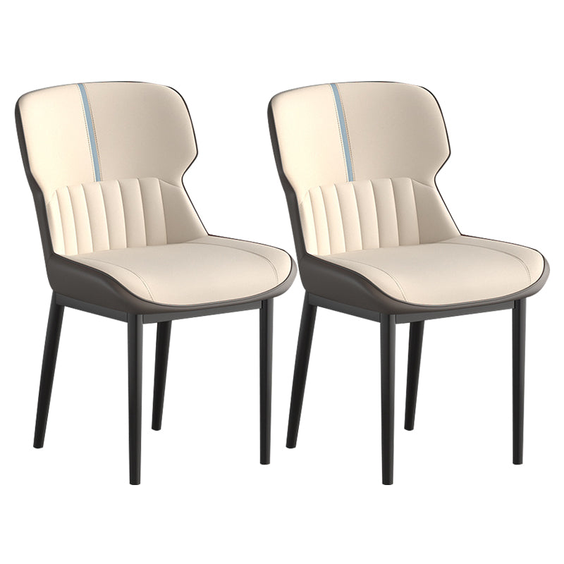 Contemporary Style Chair Kitchen Arm Side Chair with Metal Legs