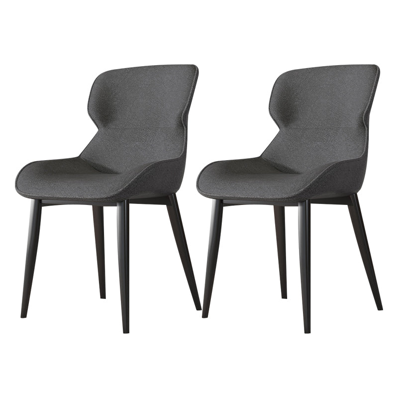 Contemporary Style Chair Kitchen Arm Side Chairs with Metal Legs