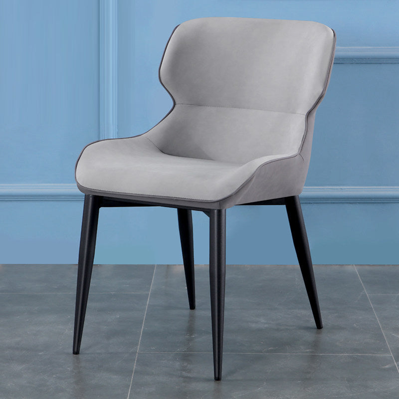 Contemporary Style Chair Kitchen Arm Side Chairs with Metal Legs