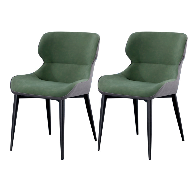 Contemporary Style Chair Kitchen Arm Side Chairs with Metal Legs