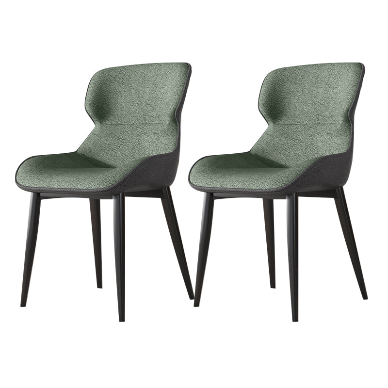 Contemporary Style Chair Kitchen Arm Side Chairs with Metal Legs