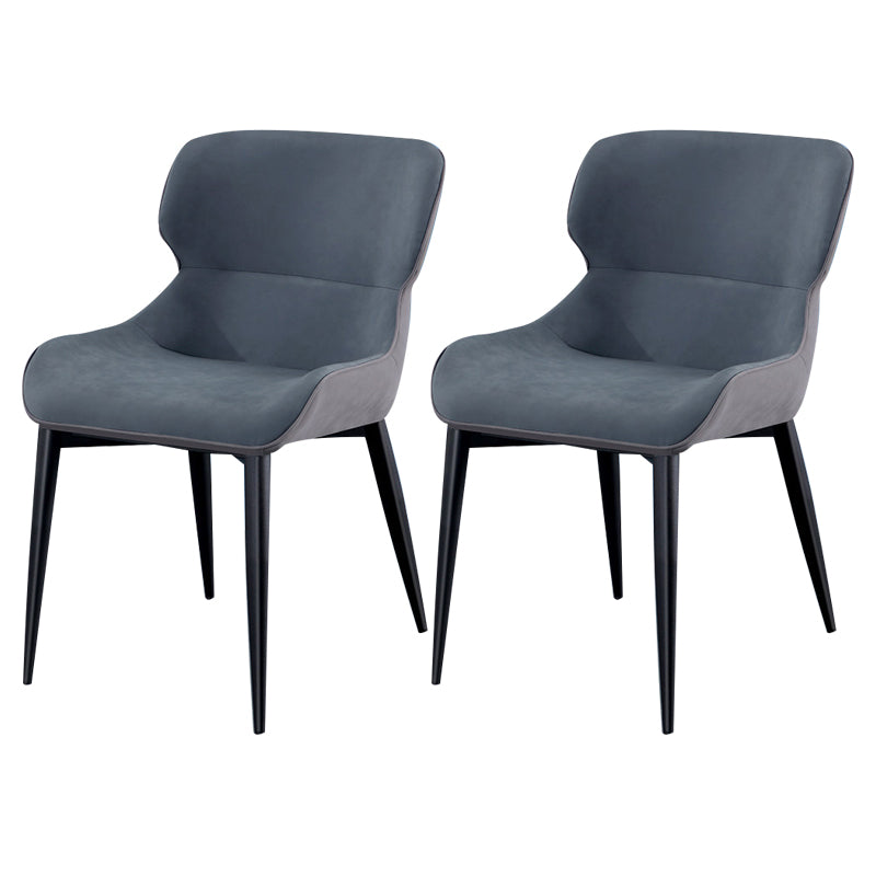 Contemporary Style Chair Kitchen Arm Side Chairs with Metal Legs