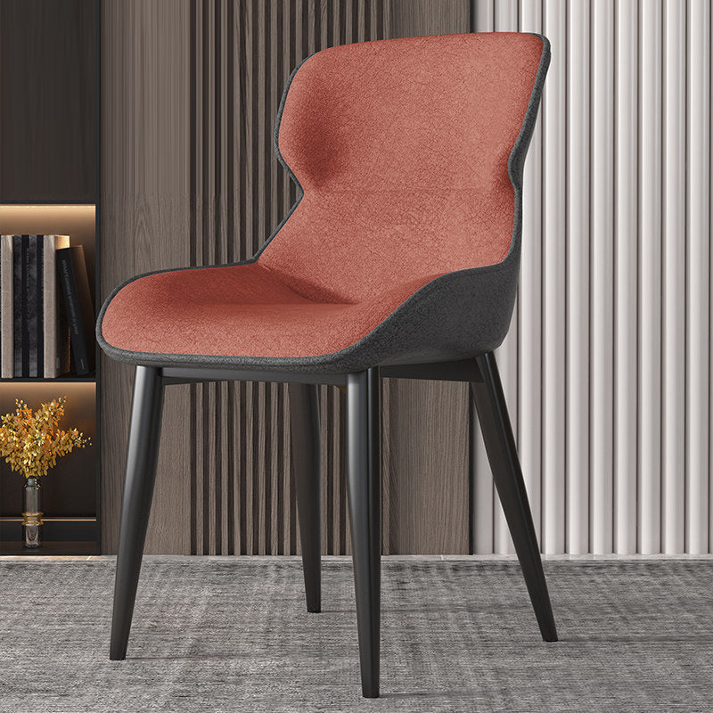 Contemporary Style Chair Kitchen Arm Side Chairs with Metal Legs