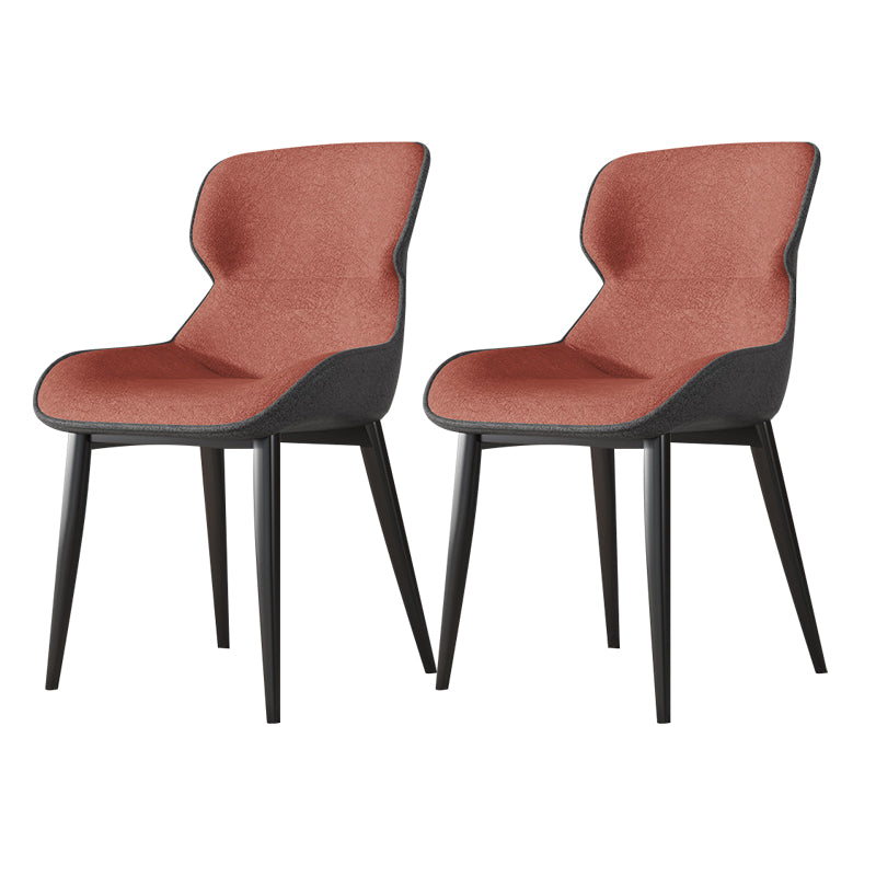 Contemporary Style Chair Kitchen Arm Side Chairs with Metal Legs