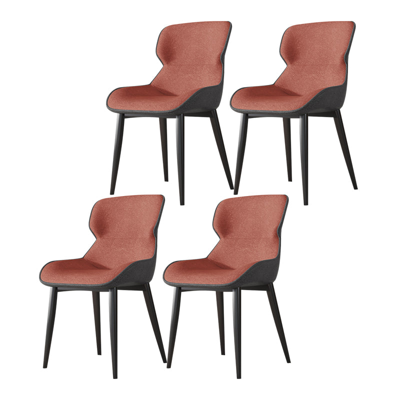 Contemporary Style Chair Kitchen Arm Side Chairs with Metal Legs