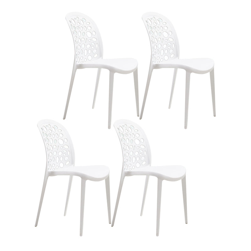 Nordic Dining Chair Plastic Dining Armless Chairs for Kitchen