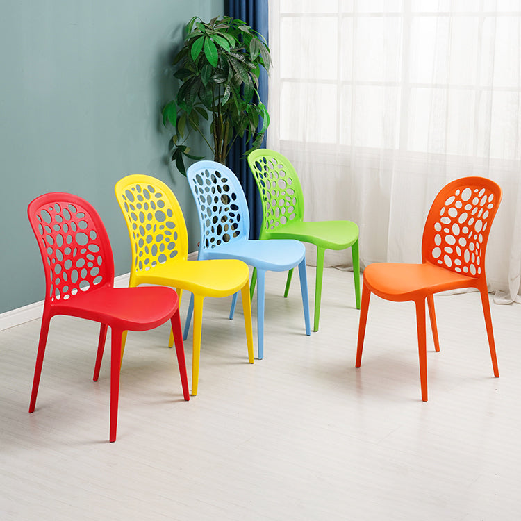 Nordic Dining Chair Plastic Dining Armless Chairs for Kitchen