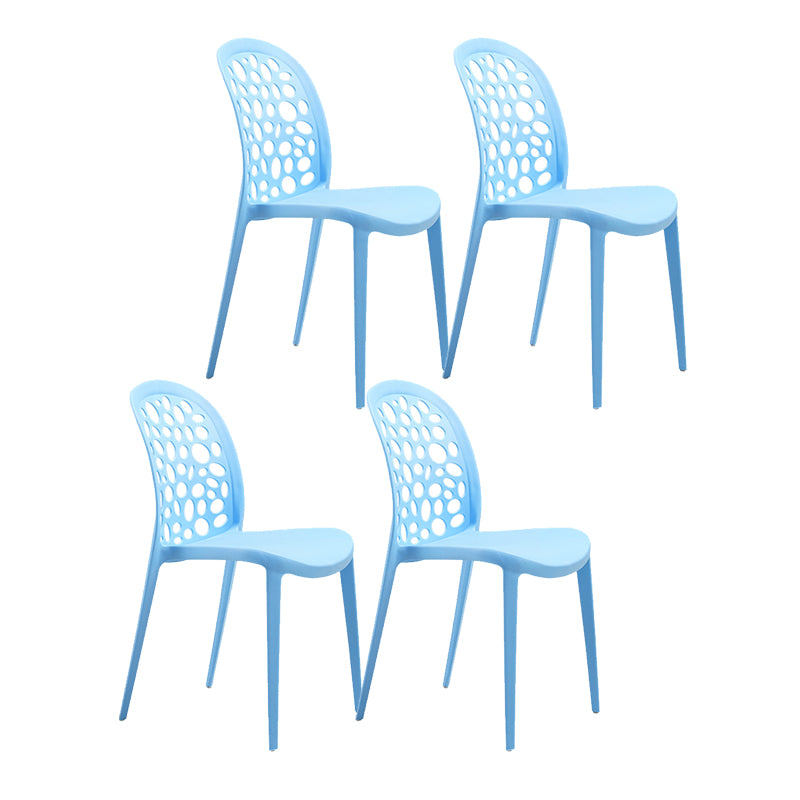 Nordic Dining Chair Plastic Dining Armless Chairs for Kitchen