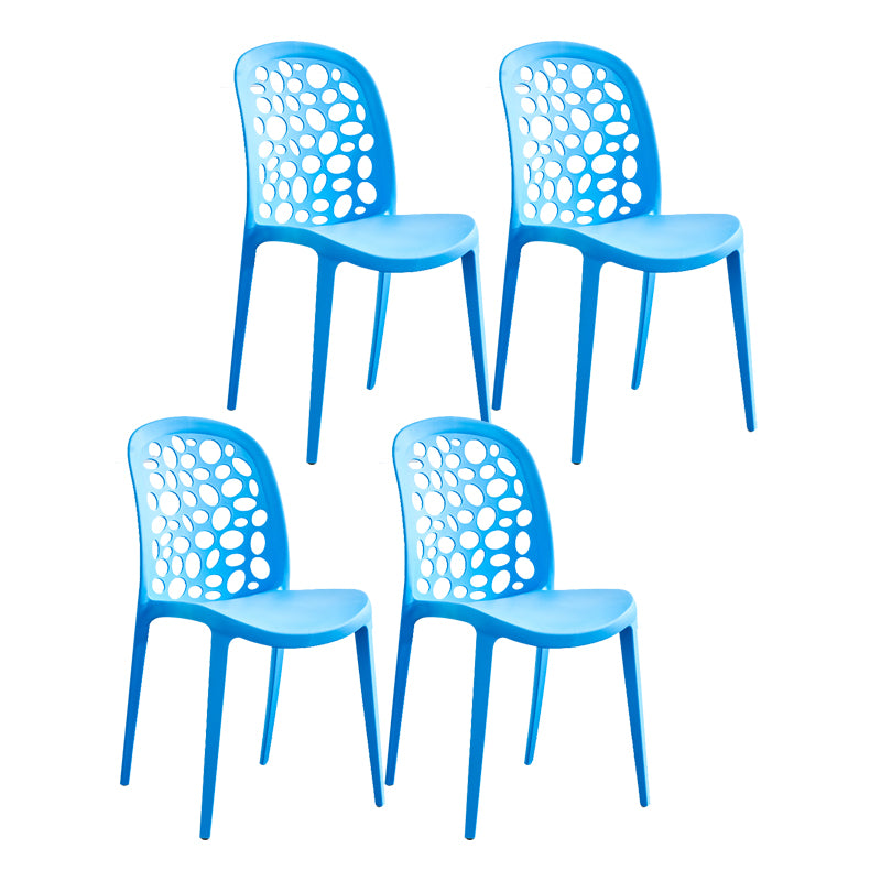 Nordic Dining Chair Plastic Dining Armless Chairs for Kitchen