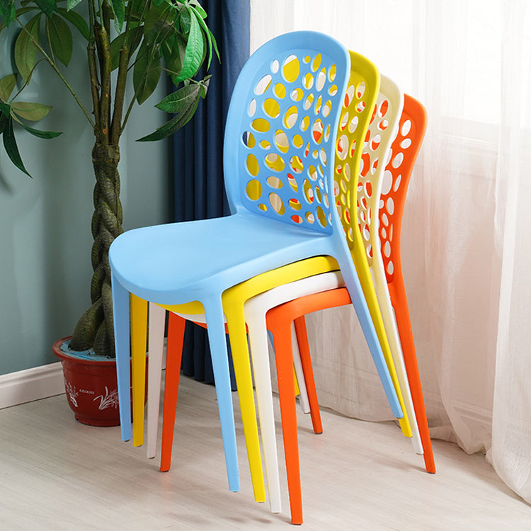 Nordic Dining Chair Plastic Dining Armless Chairs for Kitchen