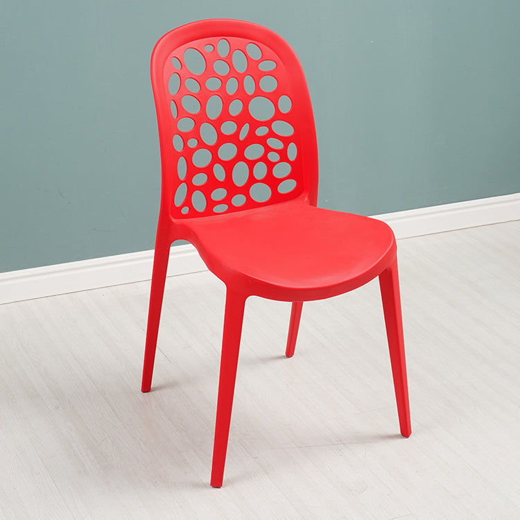 Nordic Dining Chair Plastic Dining Armless Chairs for Kitchen