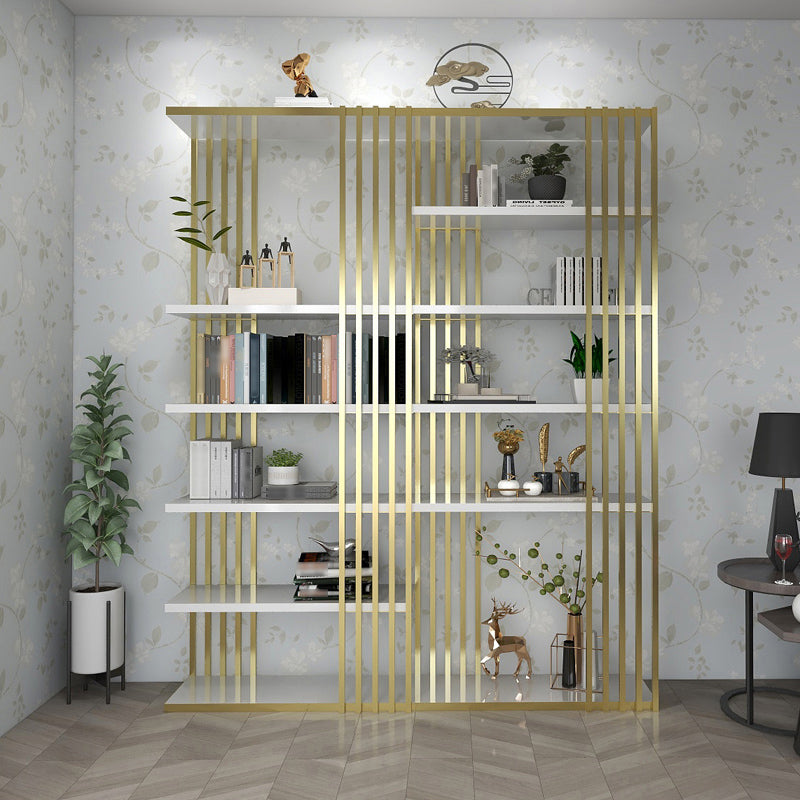 82.67 "H BOOKSHELF GOUD GLAM -stijl Open Back BOOKCAST voor Home Office Study Room