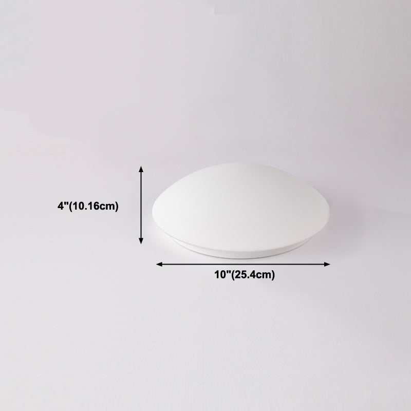 Geometrieform Deckenlampe moderne Eisen 1 Leichte Flush -Halterung mit Glaslampenschirm für den Gang