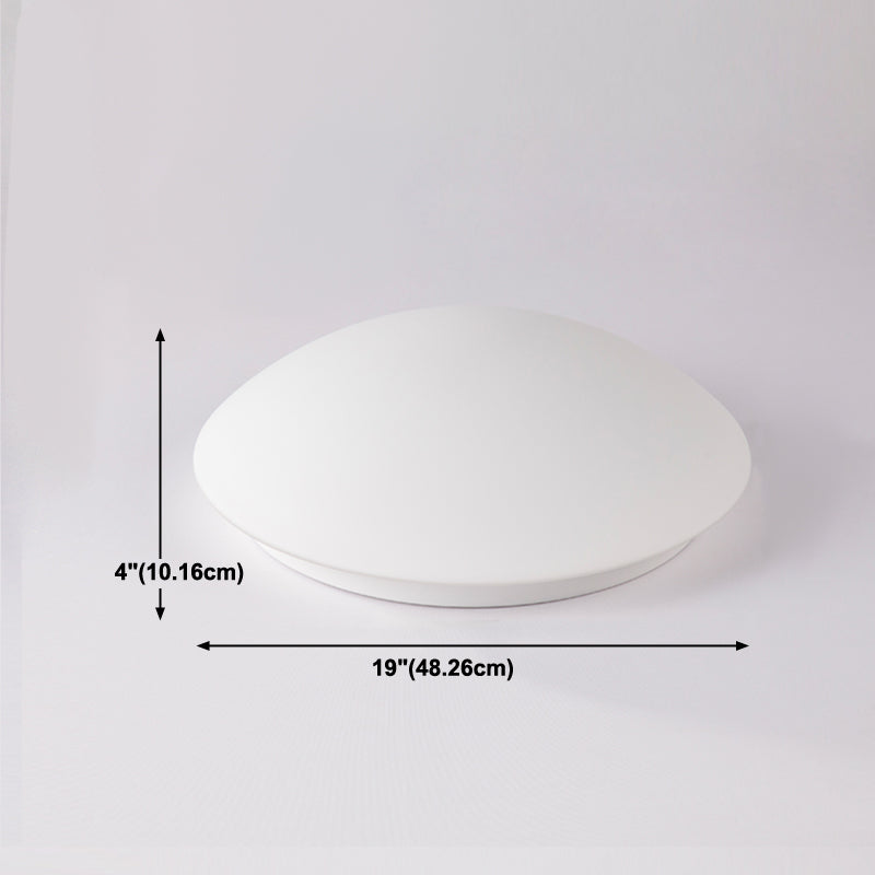 Geometrieform Deckenlampe moderne Eisen 1 Leichte Flush -Halterung mit Glaslampenschirm für den Gang