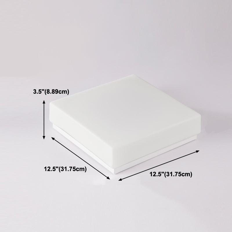 Lámpara de techo de forma de geometría de hierro moderno 1 Montaje al ras de luz con pantalla de lámpara de vidrio para pasillo