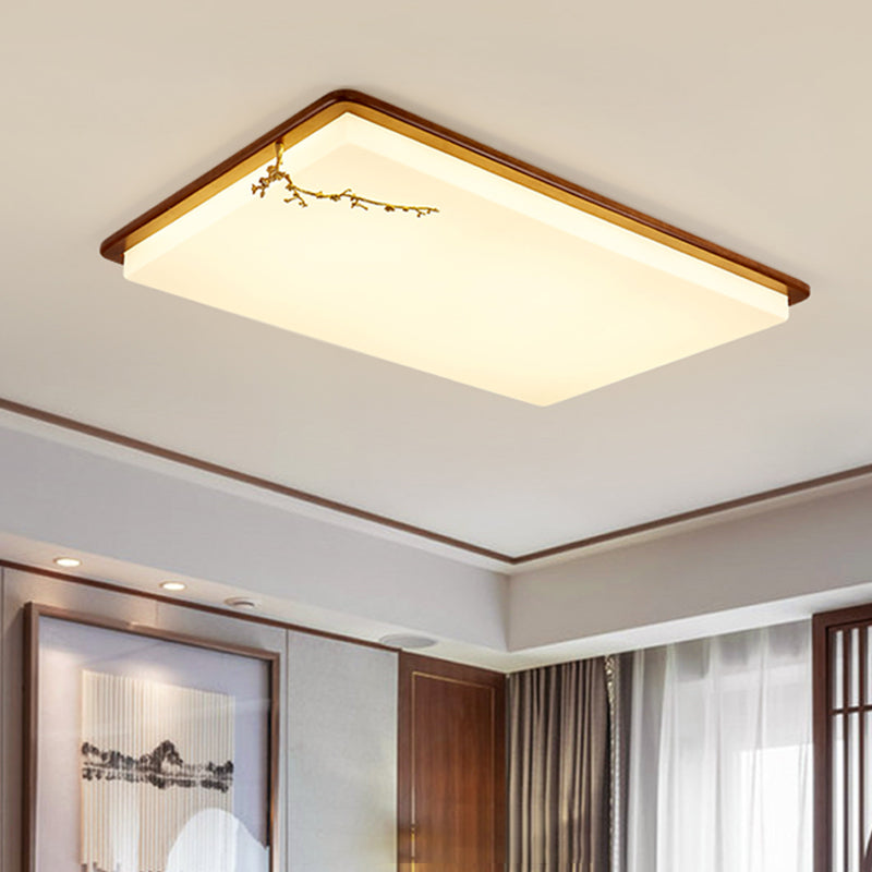 Geometria a forma di lampada a soffitto a LED legno moderno 1 gusto a filo leggero per sala da pranzo