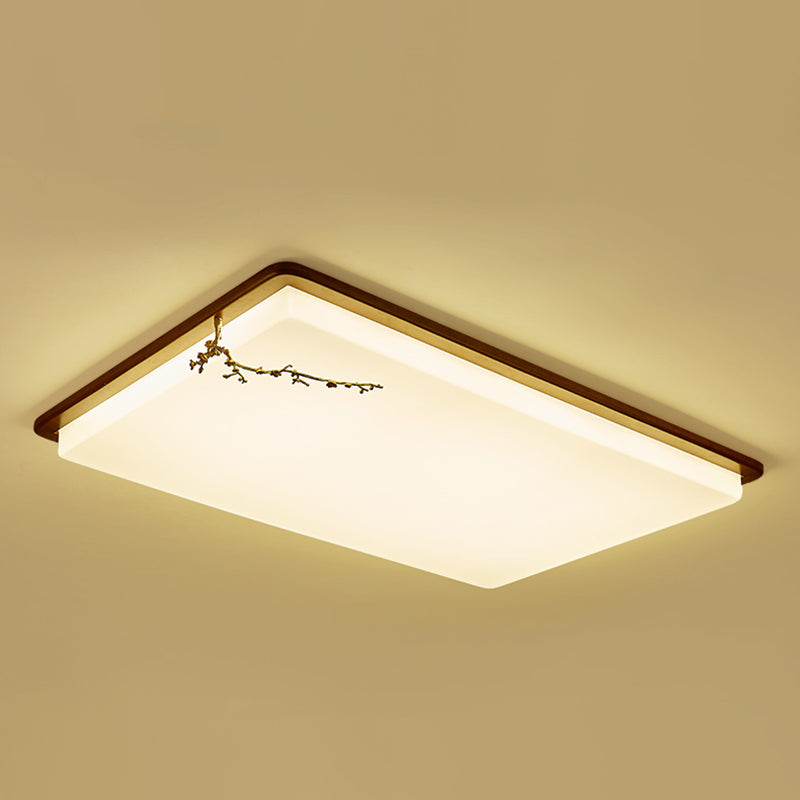 Geometria a forma di lampada a soffitto a LED legno moderno 1 gusto a filo leggero per sala da pranzo