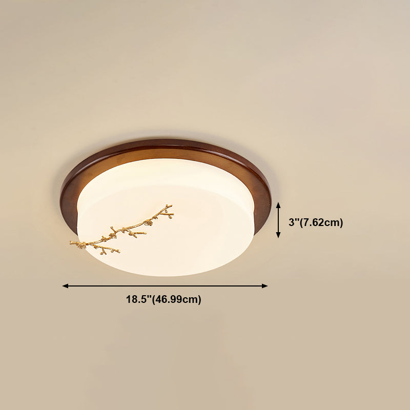 Lámpara de techo LED de forma de geometría de madera moderna 1 soporte de alza de luz para comedor