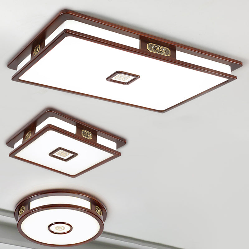 Geometria a forma di lampada a soffitto a led legno moderno 1 gusto leggero per soggiorno