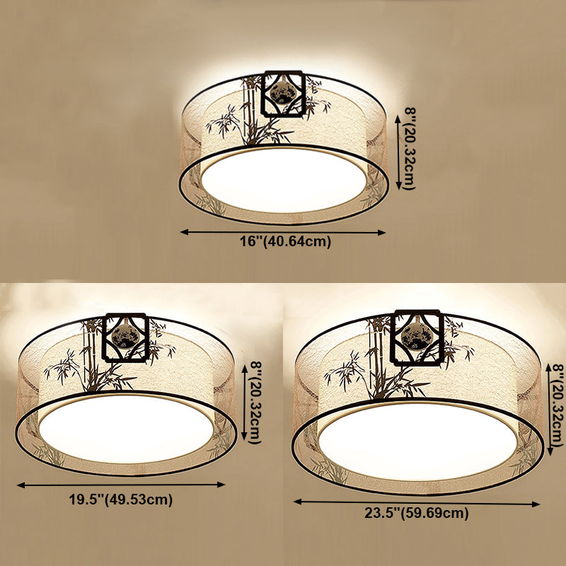 Geometria a forma di lampada del soffitto tradizione a filo con filo con il paralume in tessuto per corridoio