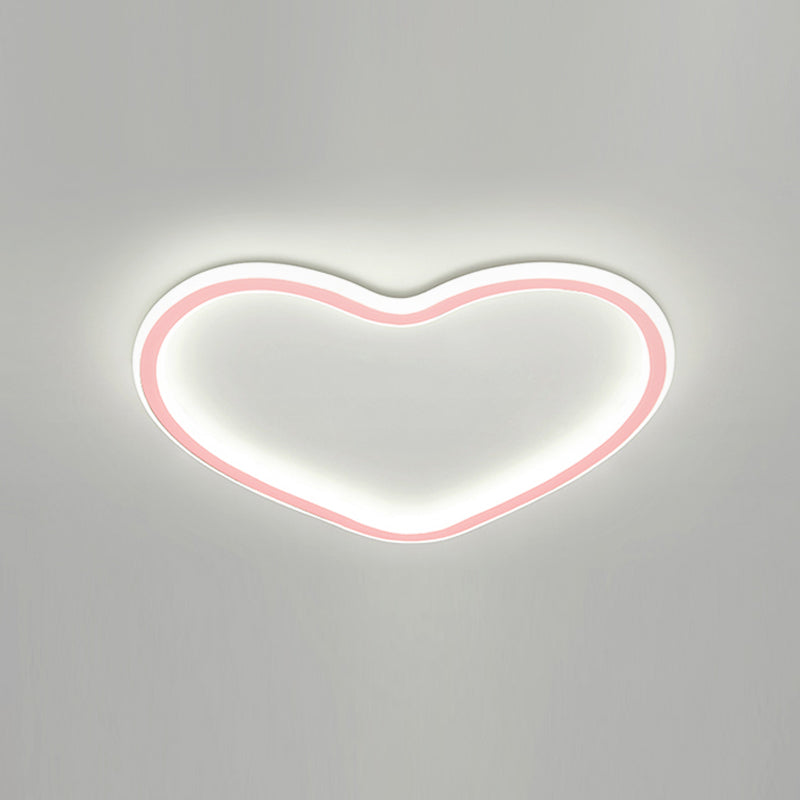 Metal Heart Shape Flush Mount Ceiling Light Simple LED Ceiling Lamp