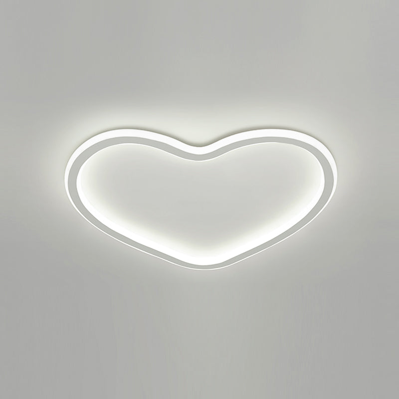 Forma del cuore in metallo a filo a sfioramento del soffitto semplice lampada a soffitto a LED semplice