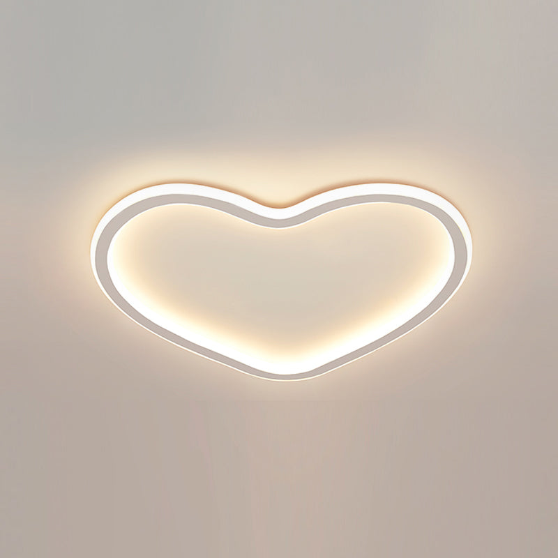 Metal Heart Shape Flush Mount Ceiling Light Simple LED Ceiling Lamp