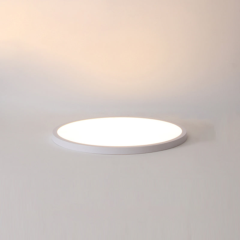 Circular Flush Mount Ceiling Light Simple Aluminum LED White Flush Mount Lamp