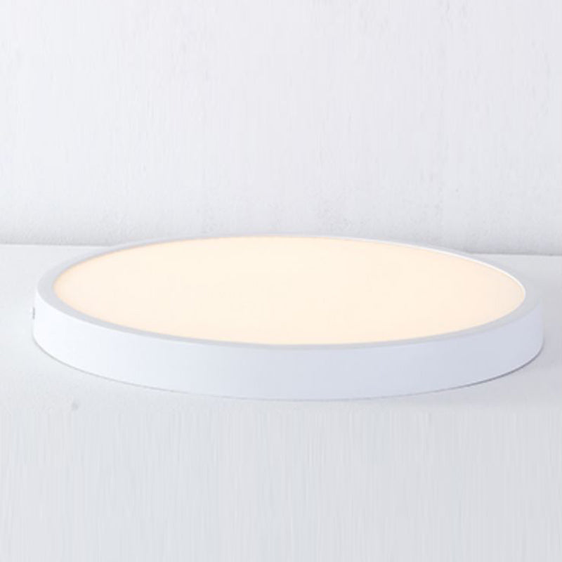 Circular Flush Mount Ceiling Light Simple Aluminum LED White Flush Mount Lamp