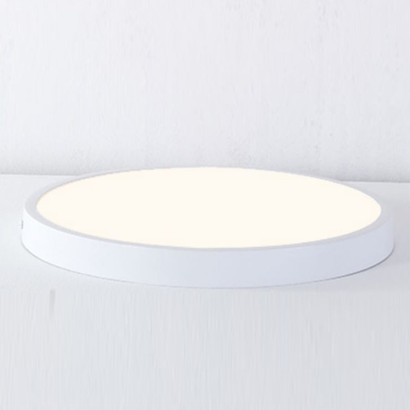 Circular Flush Mount Ceiling Light Simple Aluminum LED White Flush Mount Lamp