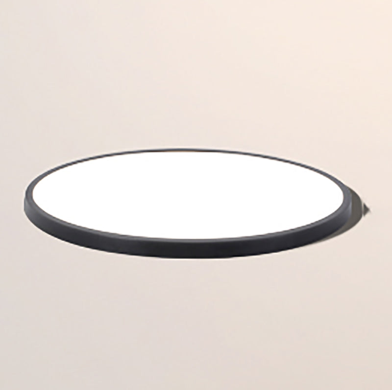 Aluminum Circular Ceiling Mounted Light Fixture Simple LED Black Ceiling Lighting