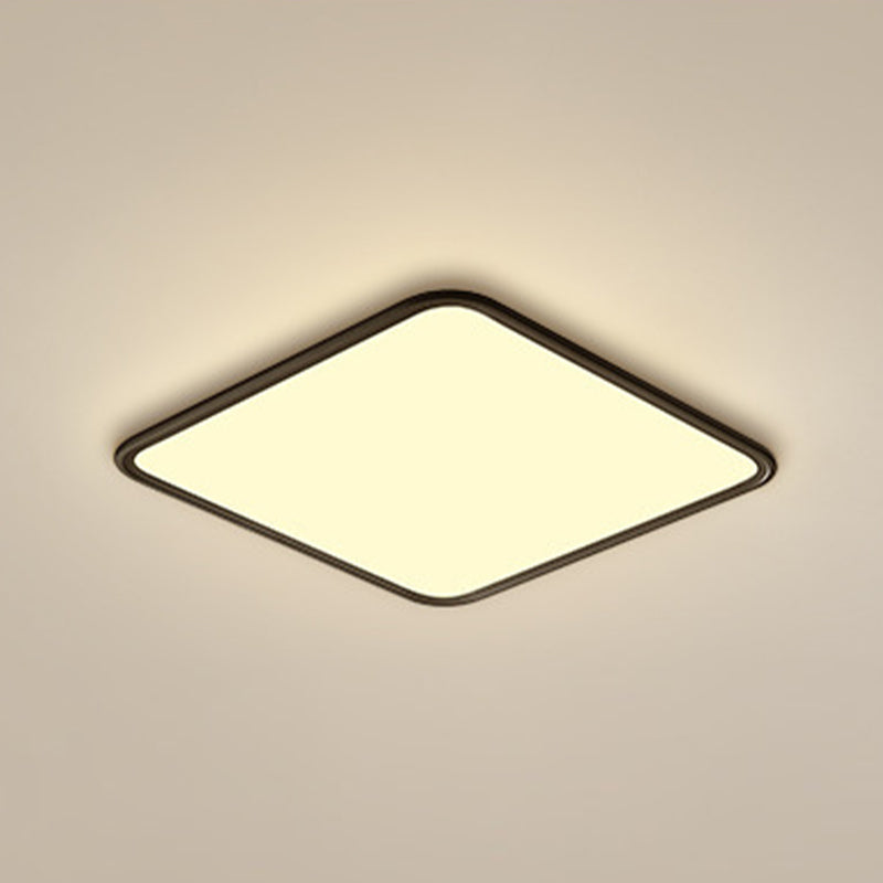 Aluminum Square Ceiling Mount Light Fixture Simple Style LED Close to Ceiling Lamp