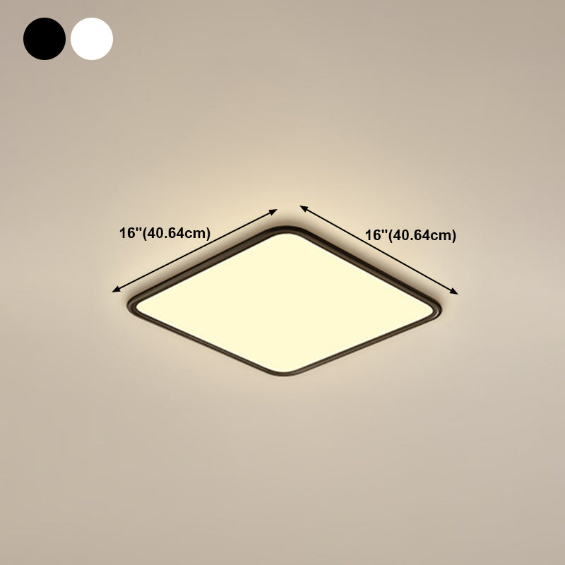 Aluminum Square Ceiling Mount Light Fixture Simple Style LED Close to Ceiling Lamp