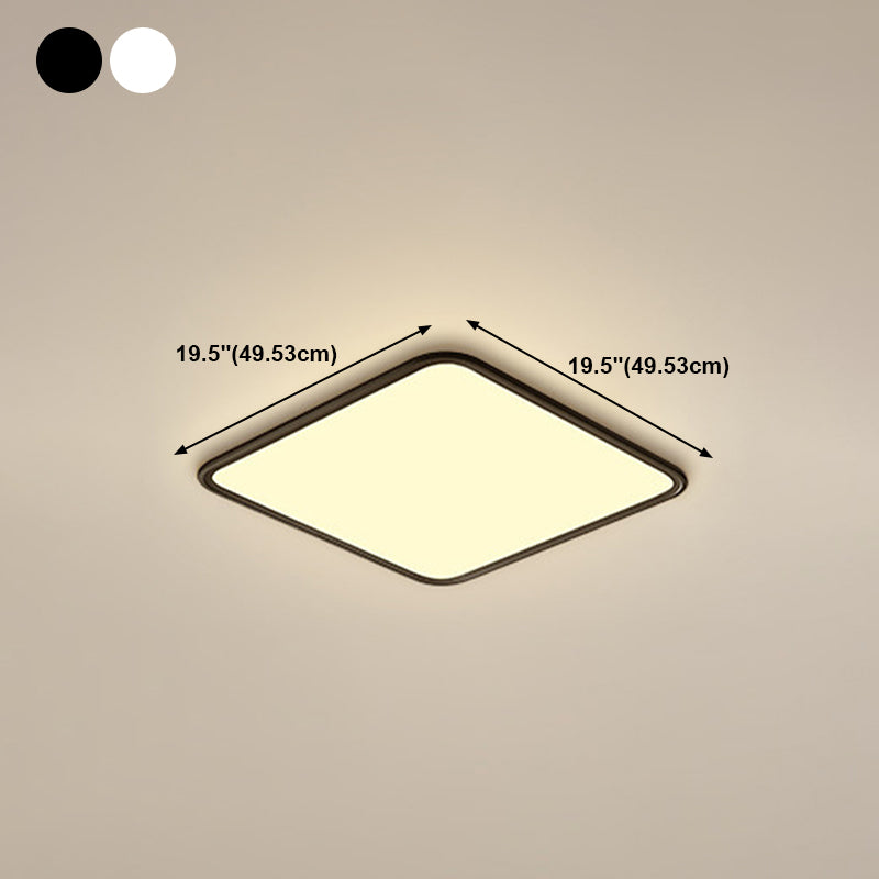 Aluminum Square Ceiling Mount Light Fixture Simple Style LED Close to Ceiling Lamp