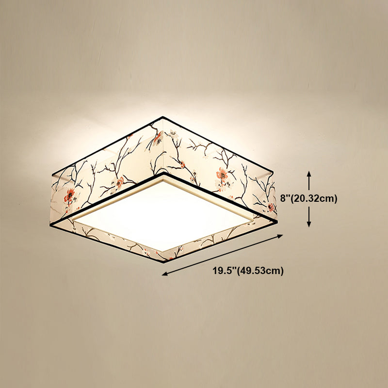 Tessuto vicino al soffitto luce geometrica tradizionale a supporto del soffitto lampada