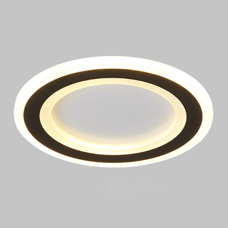 Forma geometrica in metallo Luce del soffitto a fiuto moderno 1 illuminazione a montaggio a filo in nero