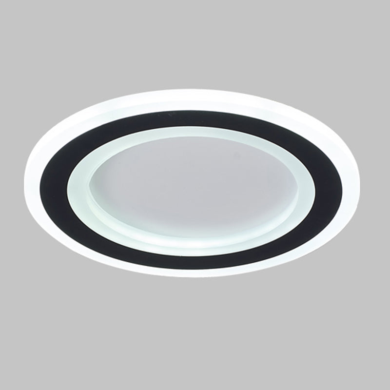 Forma geometrica in metallo Luce del soffitto a fiuto moderno 1 illuminazione a montaggio a filo in nero