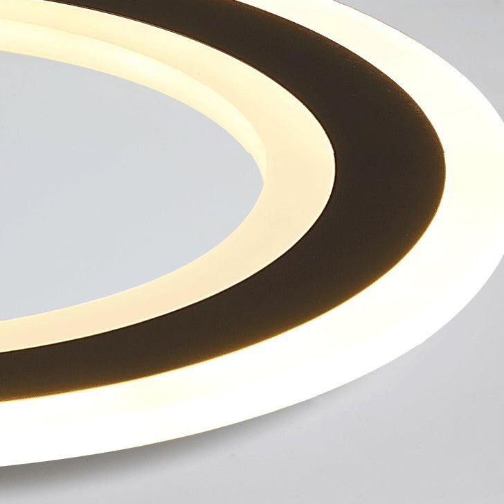 Forma geometrica in metallo Luce del soffitto a fiuto moderno 1 illuminazione a montaggio a filo in nero