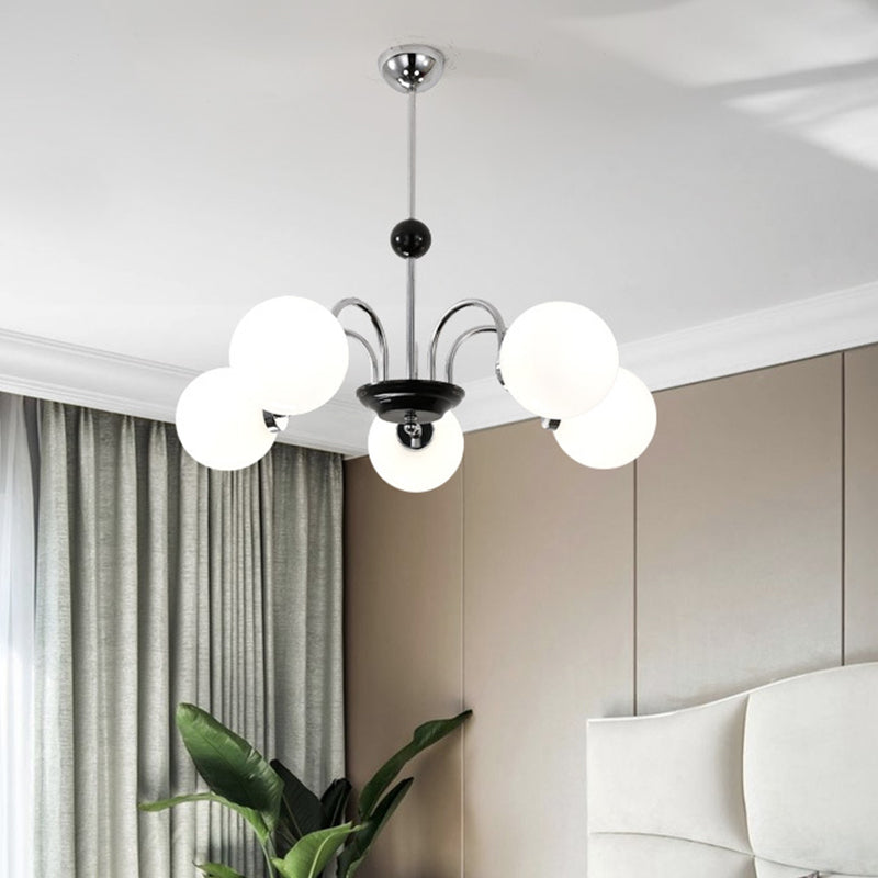 Spherical Hanging Chandelier Simplicity Style Glass Pendant Chandelier