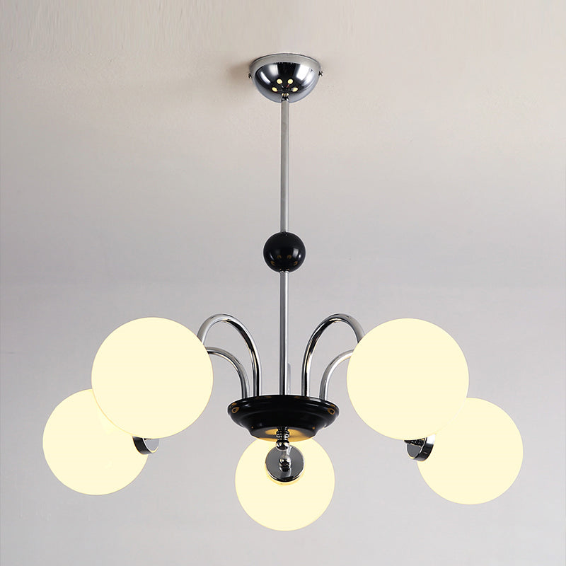 Spherical Hanging Chandelier Simplicity Style Glass Pendant Chandelier