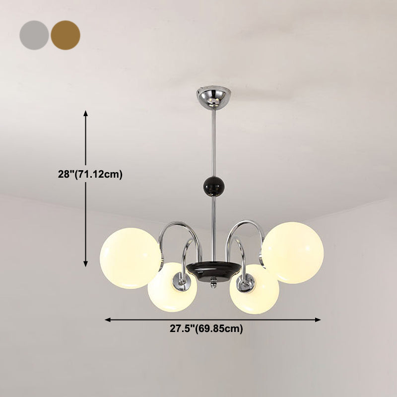 Spherical Hanging Chandelier Simplicity Style Glass Pendant Chandelier